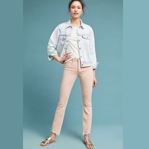 Light Pink Ankle Crop Jeans Wedgie Fit Pants